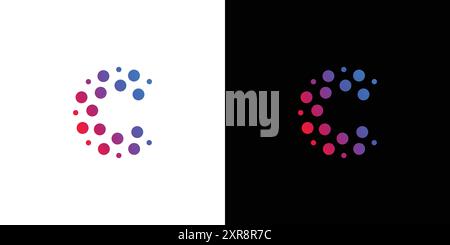 Modern and sophisticated letter C initials logo design Stock Vector