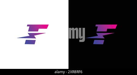 The Fast logo design is modern and unique Stock Vector