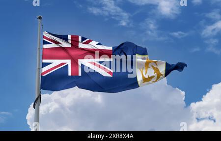 Anguilla flag - realistic waving fabric flag Stock Photo