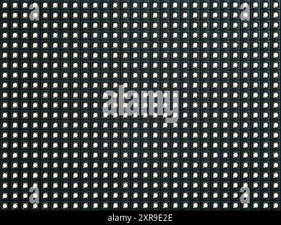 LEDs on the surface of the LED screen module close-up front view. Background Stock Photo