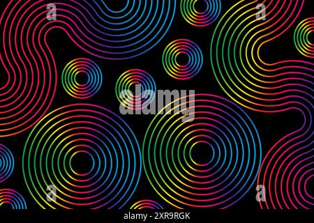 Sound waves equalizer spectrum abstract background, Radio frequency Circle audio waves. Vector illustration design elements Stock Vector