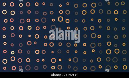 Abstract Geometric Mosaic Background Design, Pattern of Circles of Various Sizes and Colors in Editable Vector Format Stock Vector