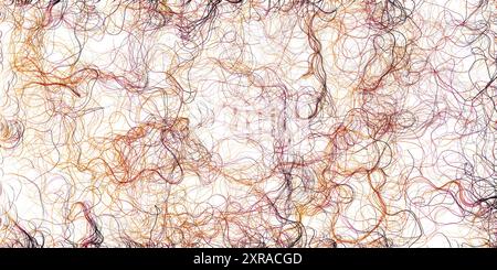 Abstract Modern Style Geometric Background Design, Colorful 3D Flowing Curving Random Lines Pattern - Digitally Generated Line Art in Editable Vector Stock Vector
