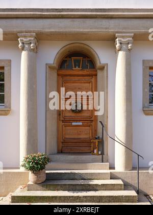 Europe, Germany, Hesse, Central Hesse, Wetterau, Bad Nauheim, Art Nouveau portal Stock Photo