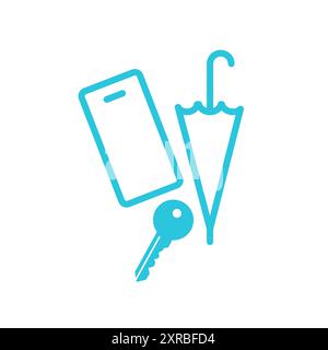 Lost and found icon. Isolated on white background. From blue icon set. Stock Vector