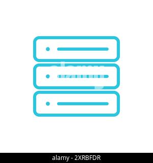 Storage data server icon. Isolated on white background. From blue icon set Stock Vector