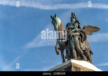 Kaiser Wilhelm Monument at the Deutsches Eck in Koblenz, Rhineland-Palatinate, Germany Stock Photo