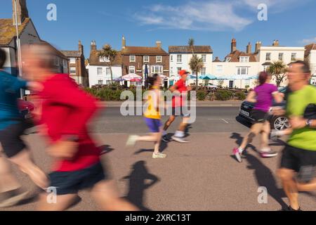 England, Kent, Deal, Group of Charity Runners Stock Photo