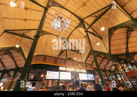 Asia, Singapore, Lau Pa Sat Food Market, Interior View Stock Photo