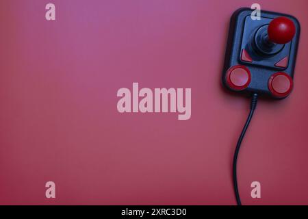Classic retro gaming joystick controller isolated Stock Photo