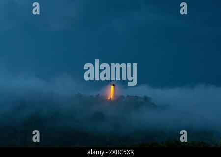Supercell with heavy thunderstorm over Jena in Thuringia. Stock Photo