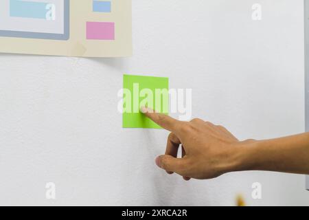 Smooth Focus, group of web designers are working together to develop mobile responsive website with UI UX Front End Designer Previewing. website desig Stock Photo