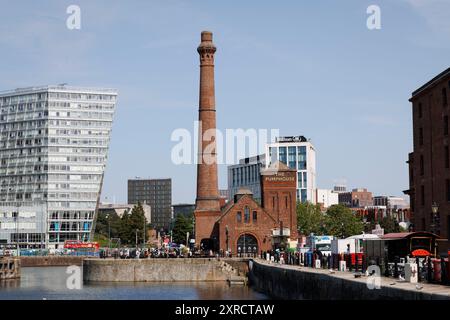 A General view (GV) of Pump House pub restaurant in Royal Albert Dock in Liverpool, Britain.   Image shot on 1st Aug 2024.  © Belinda Jiao   jiao.bili Stock Photo