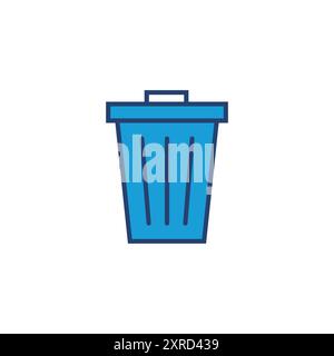 Trash icon vector. trash can icon. delete icon vector. garbage Stock Vector