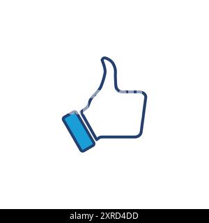 Thumbs up icon vector. Hand like. Like icon vector. Stock Vector