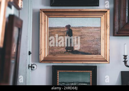 Interior of Anchers Hus, home of the painters Michael and Anna Ancher, in Skagen, Denmark Stock Photo