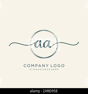 Initial Letter AA handwriting logo vector Stock Vector Image & Art - Alamy