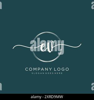 EV Initial handwriting logo design Stock Vector Image & Art - Alamy