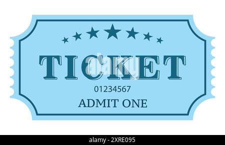 Ticket vector. Entrance ticket. Cinema, theater ticket. Admission ticket	 Ticket vector. Entrance ticket. Cinema, theater ticket. Admission ticket Stock Vector