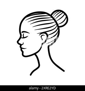 Hair Loss icon or modern line symbol. Vector line art and icon design with bold outline. Black and white Pixel Perfect minimalistic symbol isolated wh Stock Vector