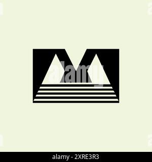 Professional Business M and MV Logo Stock Vector