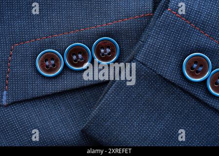 Sleeve of a men's jacket with buttons. Jacket element. Sleeve Stock Photo