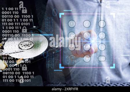 Cyber Security Ransomware Email Phishing Encrypted Technology, Digital Information Protected Secured Stock Photo