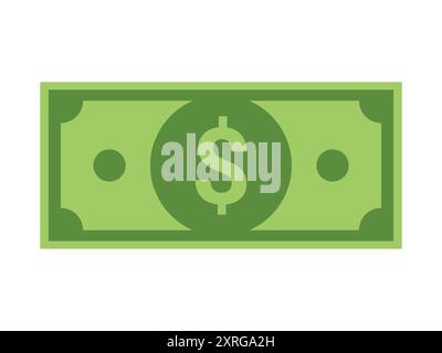 Dollar Money Vector Illustration. Dollar Bill note money. us dollar currency Stock Vector