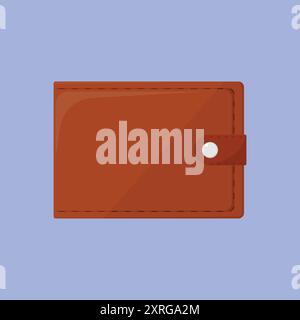 Leather wallet vector icon. Money wallet vector illustration. leather dollar wallet Stock Vector