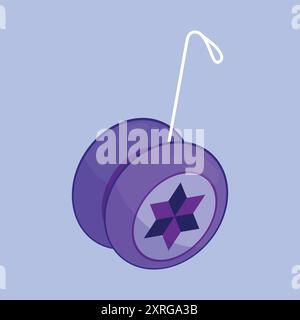 Yoyo Toy vector icon. Yoyo game toy illustration. yoyo fun game. yoyo  toy Stock Vector