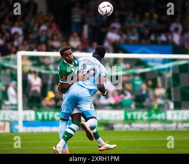 Morgan Williams of Yeovil Town and Mani Dieseruvwe  of Hartlepool United during the National League  match at  Huish Park Stadium, Yeovil Picture by M Stock Photo