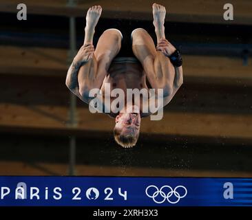 Timo Barthel of Germany competes in the men's 3m springboard diving