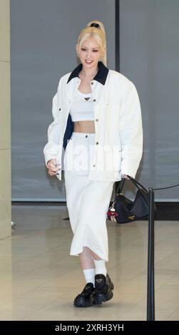 Seoul, South Korea. 9th Aug, 2024. South Korean singer Jeon So-mi, attends a photocall for the Prada FW24 Pop-up Store event at The Hyundai in Seoul, South Korea on August 9, 2024. (Photo by: Lee Young-ho/Sipa USA) Credit: Sipa USA/Alamy Live News Stock Photo