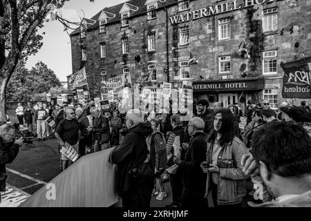 Paisley Watermill Anti Racism Rally august 9th 2024 Stock Photo