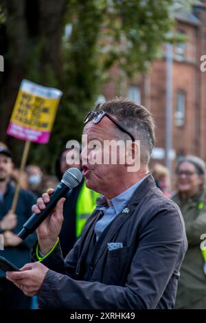 Paisley Watermill Anti Racism Rally august 9th 2024 Stock Photo