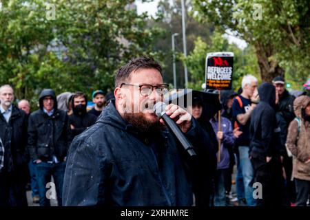 Paisley Watermill Anti Racism Rally august 9th 2024 Stock Photo