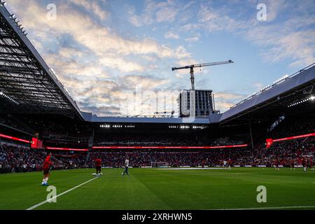 Eindhoven, Netherlands. 10th Aug, 2024. EINDHOVEN, NETHERLANDS - AUGUST 10: general view of the Philips stadium at the warming up during the Dutch Eredivisie match between PSV and RKC Waalwijk at Philips Stadion on August 10, 2024 in Eindhoven, Netherlands. (Photo by Gabriel Calvino Alonso/Orange Pictures) Credit: Orange Pics BV/Alamy Live News Stock Photo