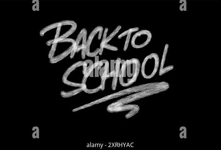 Back to school chalk over black Stock Vector