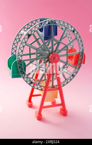 Colorful wheel of fortune assembled from puzzle pieces Stock Photo