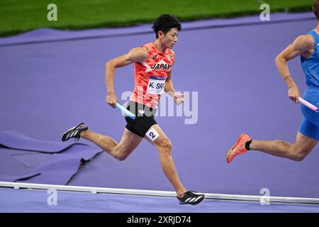 Saint-Denis, France. Credit: MATSUO. 10th Aug, 2024. Kentaro Sato (JPN) Athletics : Men's 4400m Final during the Paris 2024 Olympic Games at Stade de France in Saint-Denis, France. Credit: MATSUO .K/AFLO SPORT/Alamy Live News Stock Photo