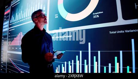Business AI Data Software. Information Report Research Stock Photo