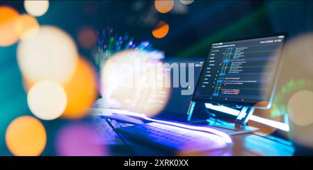 Digital technology industry concept development of programming and coding Stock Photo