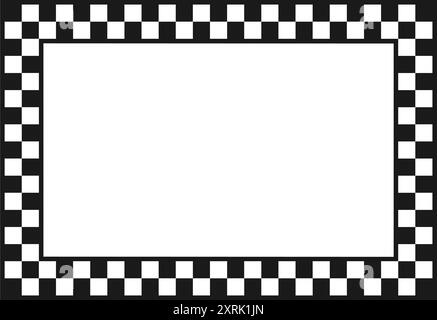 Checkered rectangle frame. Square race checker flag pattern ...