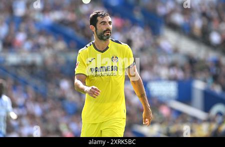 Raul Albiol of Villarreal during the Pre-Season Friendly match between  Brighton and Hove Albion and Villarreal at The American Express  Stadium , Brighton , UK - 10th August 2024 Photo Simon Dack / Telephoto Images Editorial use only. No merchandising. For Football images FA and Premier League restrictions apply inc. no internet/mobile usage without FAPL license - for details contact Football Dataco Stock Photo