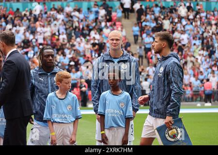 London, UK. 10th Aug, 2024. LONDON, ENGLAND - AUGUST 10: during The FA Community Shield between Manchester City and Manchester United at Wembley Stadium on August 10th, 2024 in London, England. Credit: Action Foto Sport/Alamy Live News Stock Photo