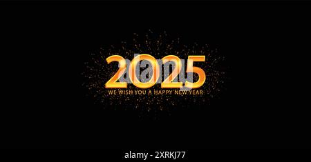 Embracing the Future Welcome 2025 with Open Arms Stock Vector