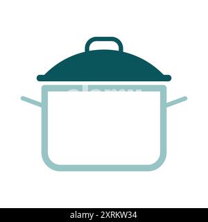 Saucepan vector icon. Cooking pot or pan sign. Graph symbol for cooking web site design, logo, app, UI Stock Vector