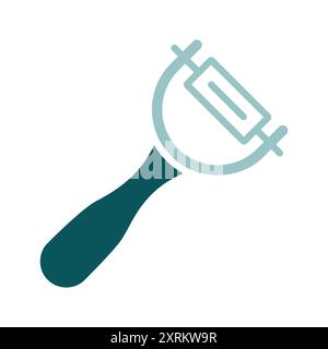 Peeler vector icon. Potato peeler sign. Kitchen appliance. Graph symbol for cooking web site design, logo, app, UI Stock Vector