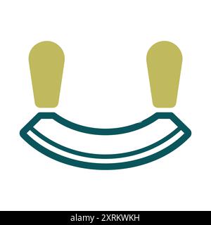 Double bladed herb-cutter or Mezzaluna vector icon. Kitchen appliances. Graph symbol for cooking web site design, logo, app, UI Stock Vector