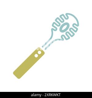 Kitchenware spaghetti spoon vector icon. Kitchen appliances. Graph symbol for cooking web site design, logo, app, UI Stock Vector